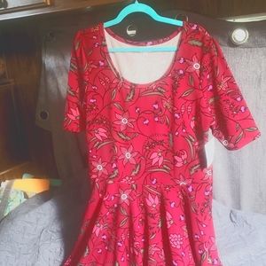 NWT fun fit and flare LULAROE summer dress 3xl xxxl floral beach